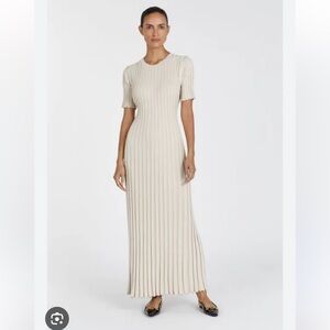 DISSH Ada Short Sleeve Ribbed Maxi Dress